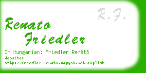 renato friedler business card