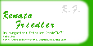 renato friedler business card